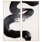 Tableau  noir et blanc abstrait Maison du monde, Huis en Inrichting, Woonaccessoires | Wanddecoraties, Ophalen