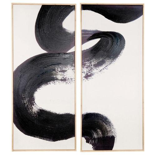 Tableau  noir et blanc abstrait Maison du monde, Huis en Inrichting, Woonaccessoires | Wanddecoraties, Ophalen