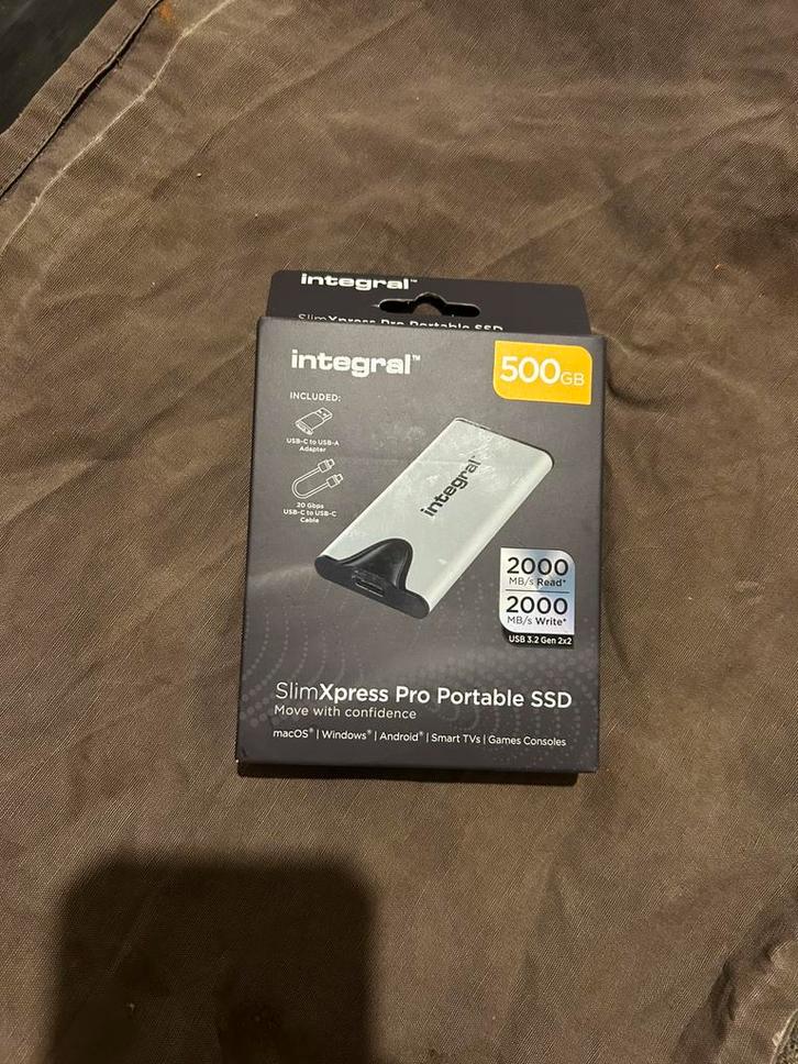 Integral SlimXpress Pro, Computers en Software, Harde schijven, Nieuw, Extern, SSD, Firewire, Ophalen of Verzenden