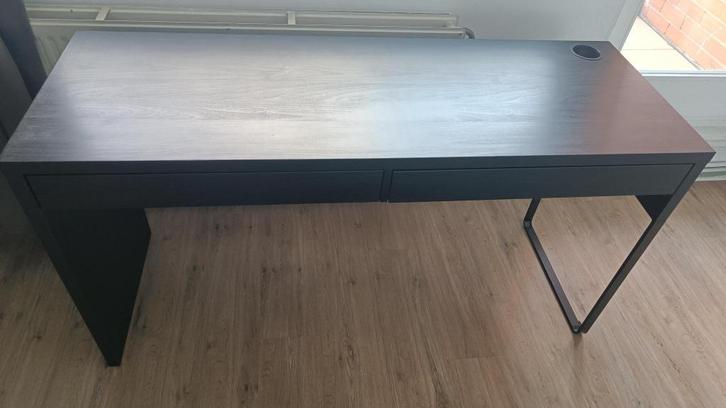 Ikea Micke zwart bureau, Huis en Inrichting, Bureaus, Zo goed als nieuw, Bureau, Ophalen