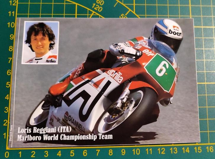 Sticker Aprilia AF1 250 Loris Reggiani 1987 Marlboro, Verzamelen, Stickers, Ophalen of Verzenden