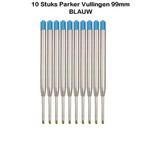10 Stuks Parker Vullingen - 99 mm/1,0 mm - Mediumpunt Blauw, Ophalen of Verzenden, Nieuw