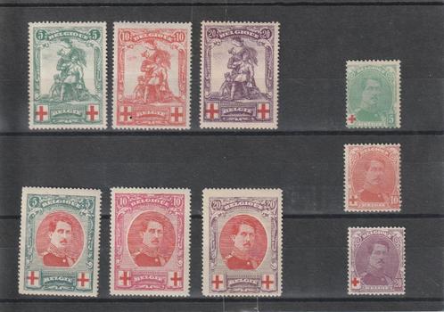 Belgique 1914-1915 Croix-Rouge COB 126/134 *, Timbres & Monnaies, Timbres | Europe | Belgique, Non oblitéré, Autre, Croix-Rouge