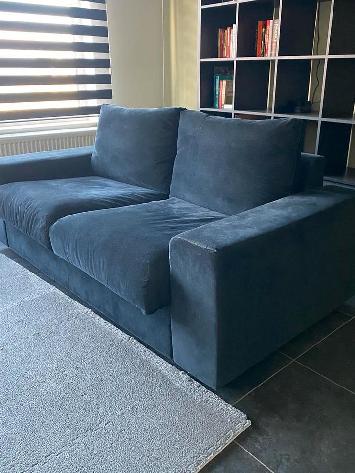 2 persoon zetel, Maison & Meubles, Canapés | Sofas & Chaises Longues, Utilisé, Deux personnes, 150 à 200 cm, 75 à 100 cm, Bois