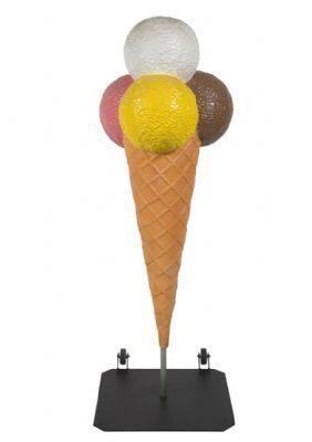 Crème glacée 1,7 m - 4 boules de glace à glace en polyester, Collections, Marques & Objets publicitaires, Neuf, Enlèvement
