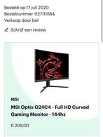 MSI Optix G24C4 Hd Curved In Perfecte staat, Computers en Software, Monitoren, Ophalen, MSI, Full HD, Minder dan 1 ms