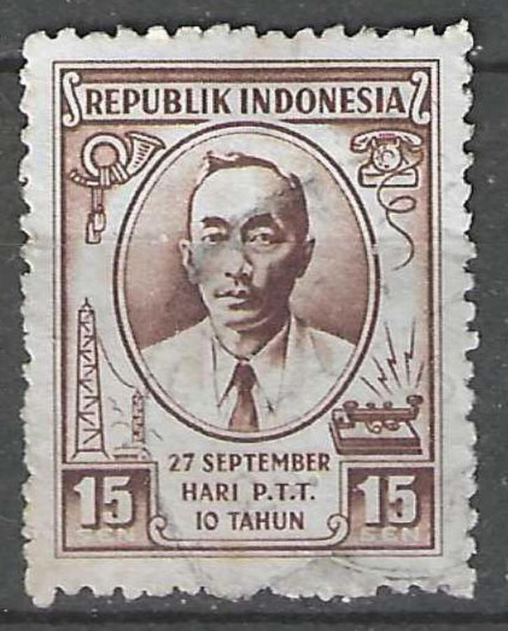 Indonesie 1955 - Yvert 101 - Indonesische Post - Suharto(ST), Postzegels en Munten, Postzegels | Azië, Gestempeld, Verzenden
