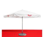 Nieuwe Duvel parasol met voet!, Tuin en Terras, Ophalen of Verzenden, Zo goed als nieuw