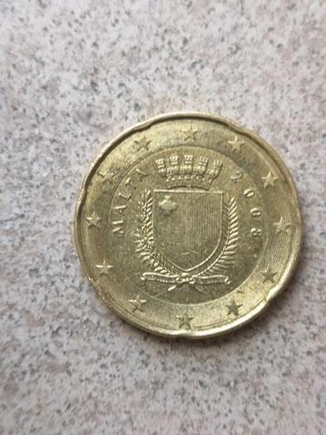 20 eurocent Malta 2008, Postzegels en Munten, Munten | Europa | Euromunten, Ophalen of Verzenden, Malta