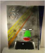 Mooi Abstract Geschilderd werk 'Stralend Gezicht' - G Dewolf, Antiek en Kunst, Ophalen of Verzenden