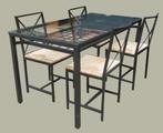 Table de salle à manger SANS les chaises, Métal, 100 à 150 cm, Rectangulaire, 50 à 100 cm