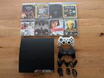 PS3 320gb (grootste opslag) + 2 controllers + 8 spellen, Ophalen, Zo goed als nieuw