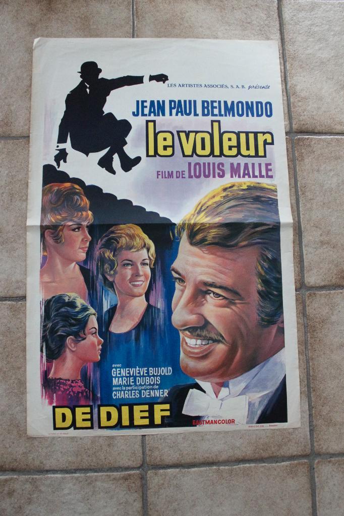 filmaffiche Jean-Paul Belmondo le voleur filmposter, Collections, Posters & Affiches, Comme neuf, Cinéma et TV, A1 jusqu'à A3