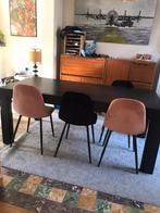Zwarte eettafel, Huis en Inrichting, Gebruikt, Vijf personen of meer, 150 tot 200 cm, Rechthoekig