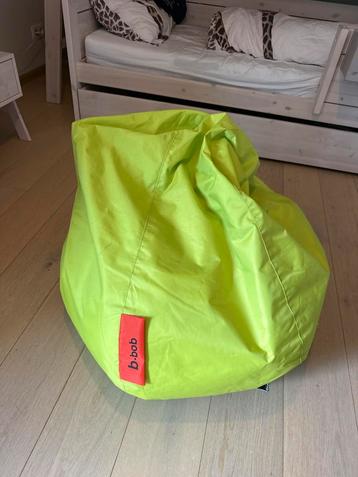 Zitzak b.bob – fluogeel – waterafstotend en kindvriendelijk. beschikbaar voor biedingen