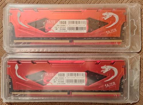 2X RAM 16GB DDR4 3200 Mhz neuves, scellées en blister., Informatique & Logiciels, Mémoire RAM, Neuf, Desktop, 16 GB, DDR4, Enlèvement ou Envoi