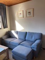 Mooie stoffen zetel met poef, Huis en Inrichting, Ophalen, Zo goed als nieuw