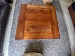 Vierkante teak houten salontafel, 120 cm bij 122 cm, Ophalen, Gebruikt, 50 tot 75 cm, 100 tot 150 cm