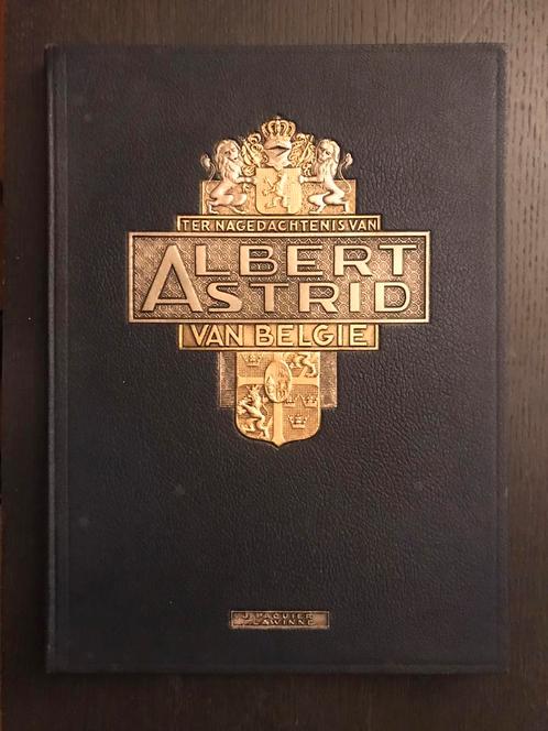 Ter gedenken v Albert & Astrid can België,genummerde uitgave, Livres, Histoire nationale, Comme neuf, 20e siècle ou après, Enlèvement ou Envoi