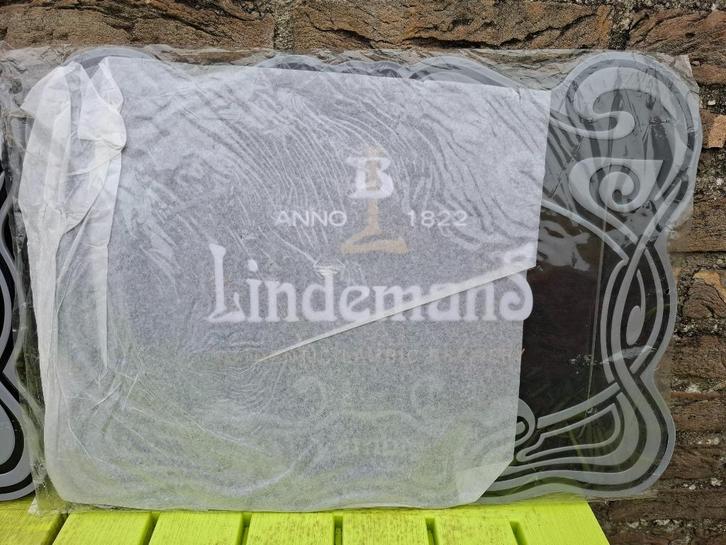 Panneau publicitaire Lindemans, Collections, Marques de bière, Neuf, Panneau, Plaque ou Plaquette publicitaire, Autres marques