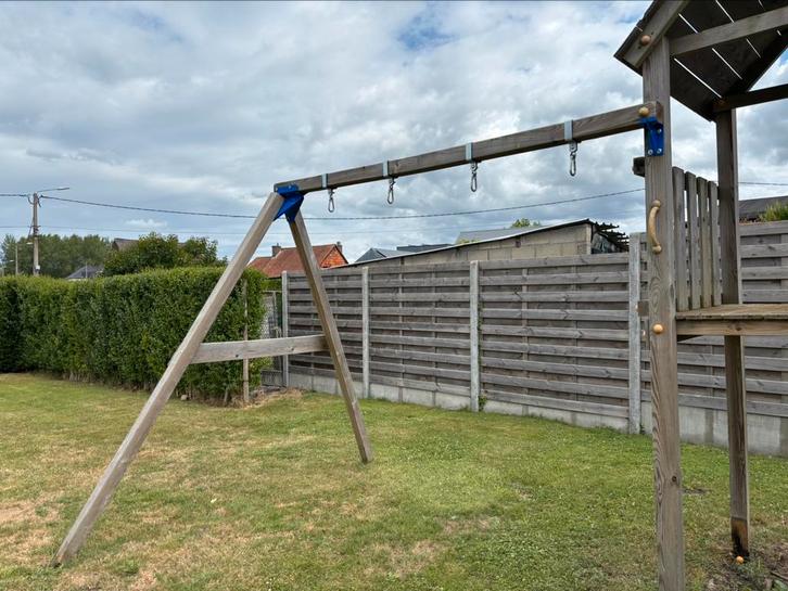 Aanbouw Schommelset Blue Rabbit, Kinderen en Baby's, Speelgoed | Buiten | Speeltoestellen, Zo goed als nieuw, Klimtouw, Ophalen