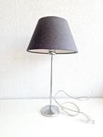 Lampe sur pied - Abat-jour gris / noir - Hauteur : 53 cm, Ophalen of Verzenden, Zo goed als nieuw, Metaal, 50 tot 75 cm