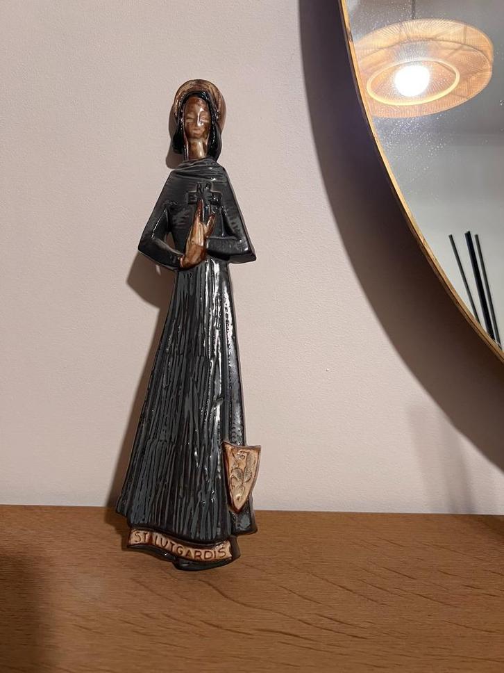 Keramiek wandtegel, St. Lutgardis va, A. Michiels - Oostende, Antiek en Kunst, Antiek | Keramiek en Aardewerk, Ophalen of Verzenden