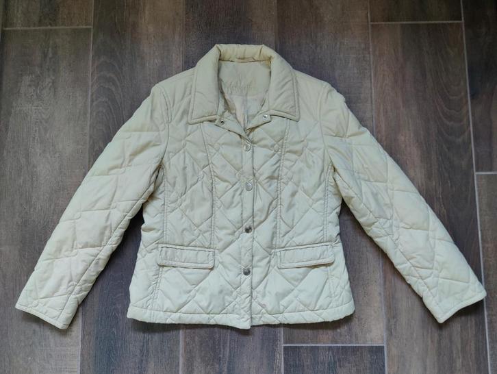 Donsjasje 'Mayerline' maat 40, Kleding | Dames, Jassen | Winter, Zo goed als nieuw, Maat 38/40 (M), Beige, Ophalen of Verzenden