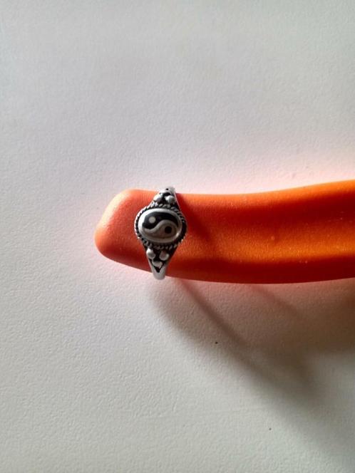 Prachtige zilveren ring Yin en Yang 1980 France T53, Handtassen en Accessoires, Ringen, Zilver, Zilver, Ophalen of Verzenden