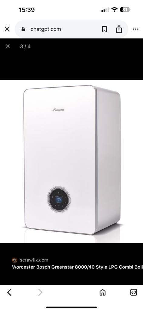 Bosch Greenstar 8000 Style – witte – €500, Bricolage & Construction, Chauffe-eau & Boilers, Enlèvement