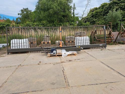 Automatische vrijdragende heras schuifpoort, Tuin en Terras, Tuinpoorten, Gebruikt, Schuifpoort, Ophalen