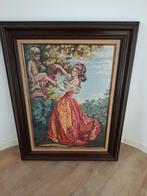 Mooie grote geborduurde kaders, Antiek en Kunst, Ophalen