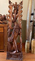 Balinese legong danseres - houtsnijwerk Bali - 161 cm groot, Ophalen of Verzenden