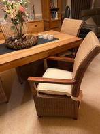 4 rieten stoelen, Maison & Meubles, Chaises, Osier ou Rotin, Enlèvement, Utilisé, Quatre