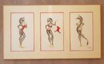 Striptease en Sofa - 2 mooie werkjes van Marie-Chloé Pujol, Antiek en Kunst, Kunst | Schilderijen | Modern, Ophalen