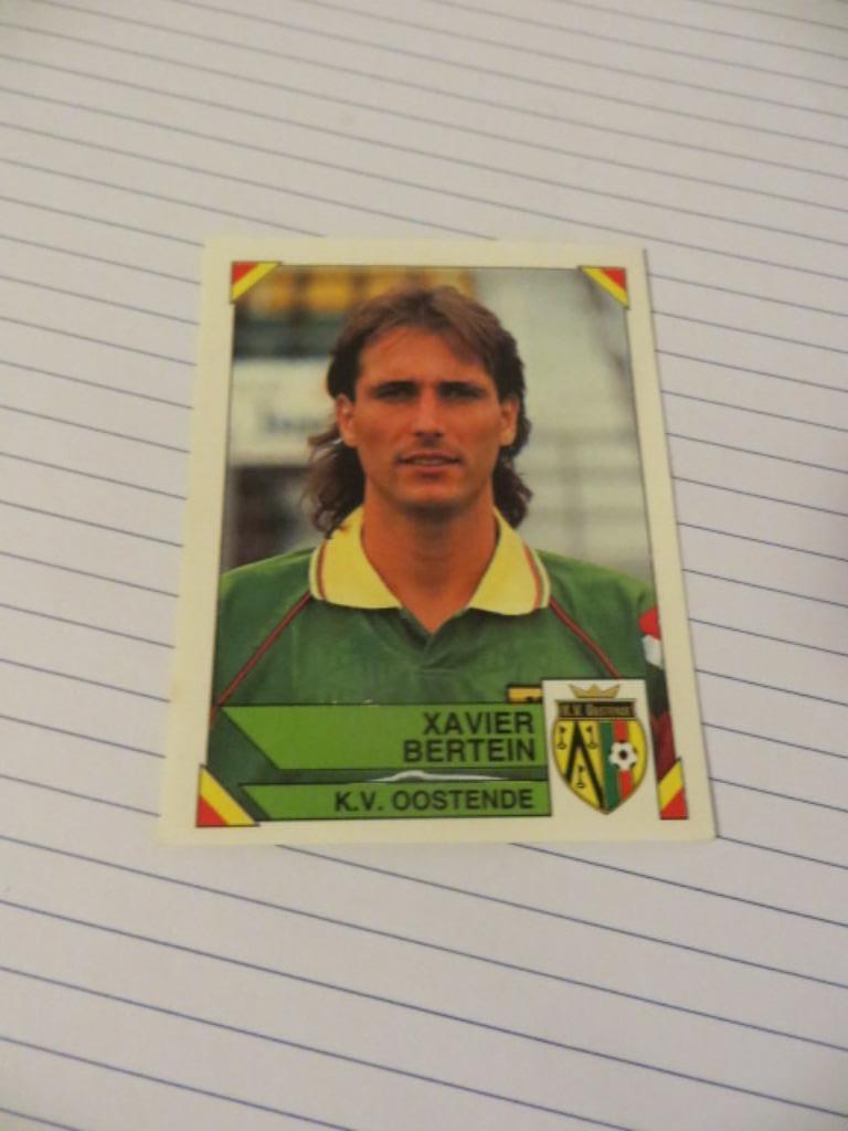 Voetbal: Sticker football 95 : Xavier Bertein - KV Oostende, Ophalen of Verzenden, Nieuw, Sticker