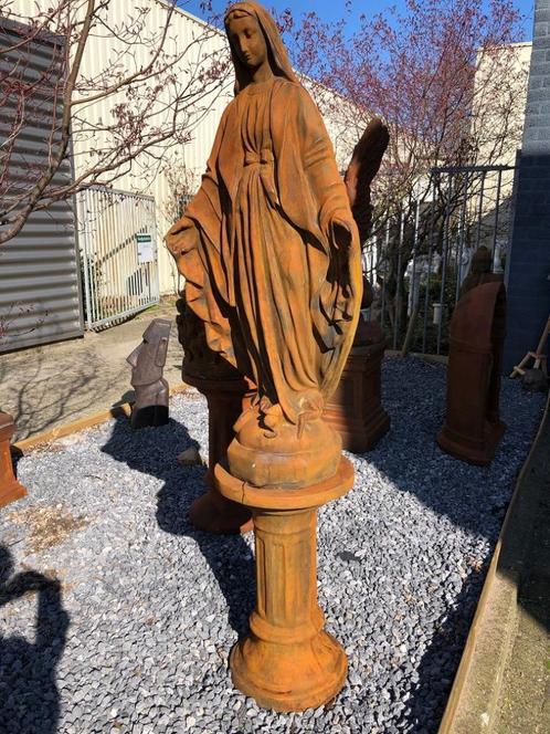 Moeder Maria / Mother Mary, groot vol stenen oxid beeld op s, Tuin en Terras, Tuinbeelden, Mensenbeeld, Ophalen of Verzenden
