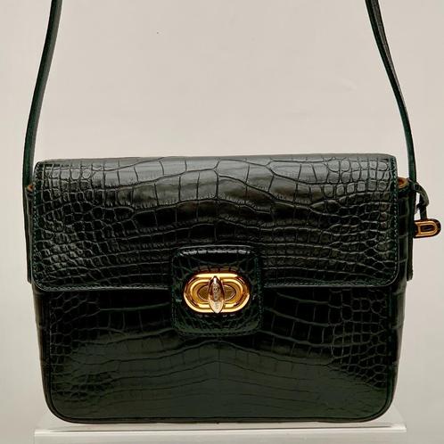 Handtas Delvaux in groene croco. Ook Louis Vuitton te koop., Handtassen en Accessoires, Tassen | Damestassen, Handtas, Ophalen of Verzenden