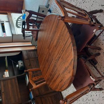Table chêne et 4 chaises, Enlèvement, Comme neuf, Chêne