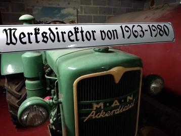 Emaille WERKSDIREKTOR 1963-1980. beschikbaar voor biedingen