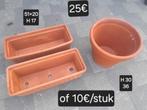 terracotta bloembakken en bloempot, Tuin en Terras, Bloempotten, Ophalen, Gebruikt, Terracotta
