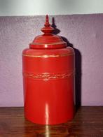 Pot et Couvercle Rouge et Dorure – Grand, Enlèvement, Utilisé