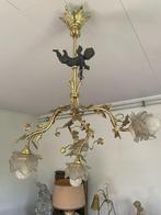 Bronzen luster met engel., Antiek en Kunst, Antiek | Verlichting, Ophalen