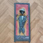 oud kunstwerk sculptuur op hout, Ophalen of Verzenden