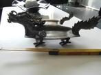 2 pièces de bateau-dragon japonais en bronze antique, Enlèvement ou Envoi, Cuivre