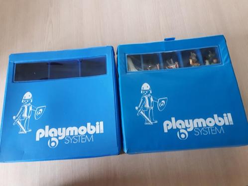 2 valises de rangement bleues vintage du système Playmobil 1, TV, Hi-fi & Vidéo, Albums photo & Accessoires, Utilisé, Enlèvement ou Envoi