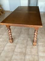 Verlengbare houten eettafel, Huis en Inrichting, Tafels | Eettafels, Ophalen, Gebruikt, Eikenhout, 50 tot 100 cm