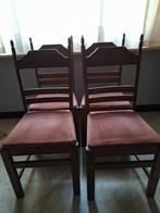 4 stoelen - gratis, Huis en Inrichting, Stoelen, Ophalen, Hout, Gebruikt, Bruin