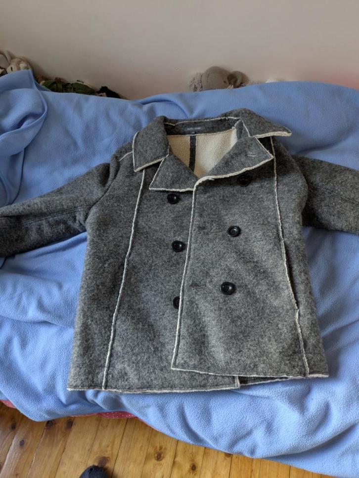 Jas van leisteen en steen - PEACOAT, Kleding | Heren, Jassen | Winter, Nieuw, Maat 52/54 (L), Grijs, Ophalen of Verzenden