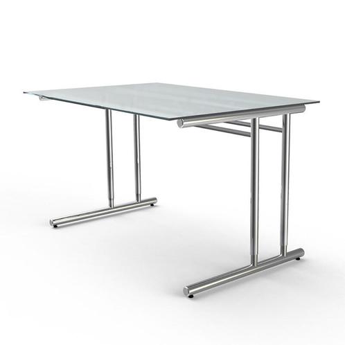 Bureau Artline - glas 120x80cm - verstelbaar - DESIGN, Huis en Inrichting, Bureaus, Nieuw, Bureau, In hoogte verstelbaar, Verzenden